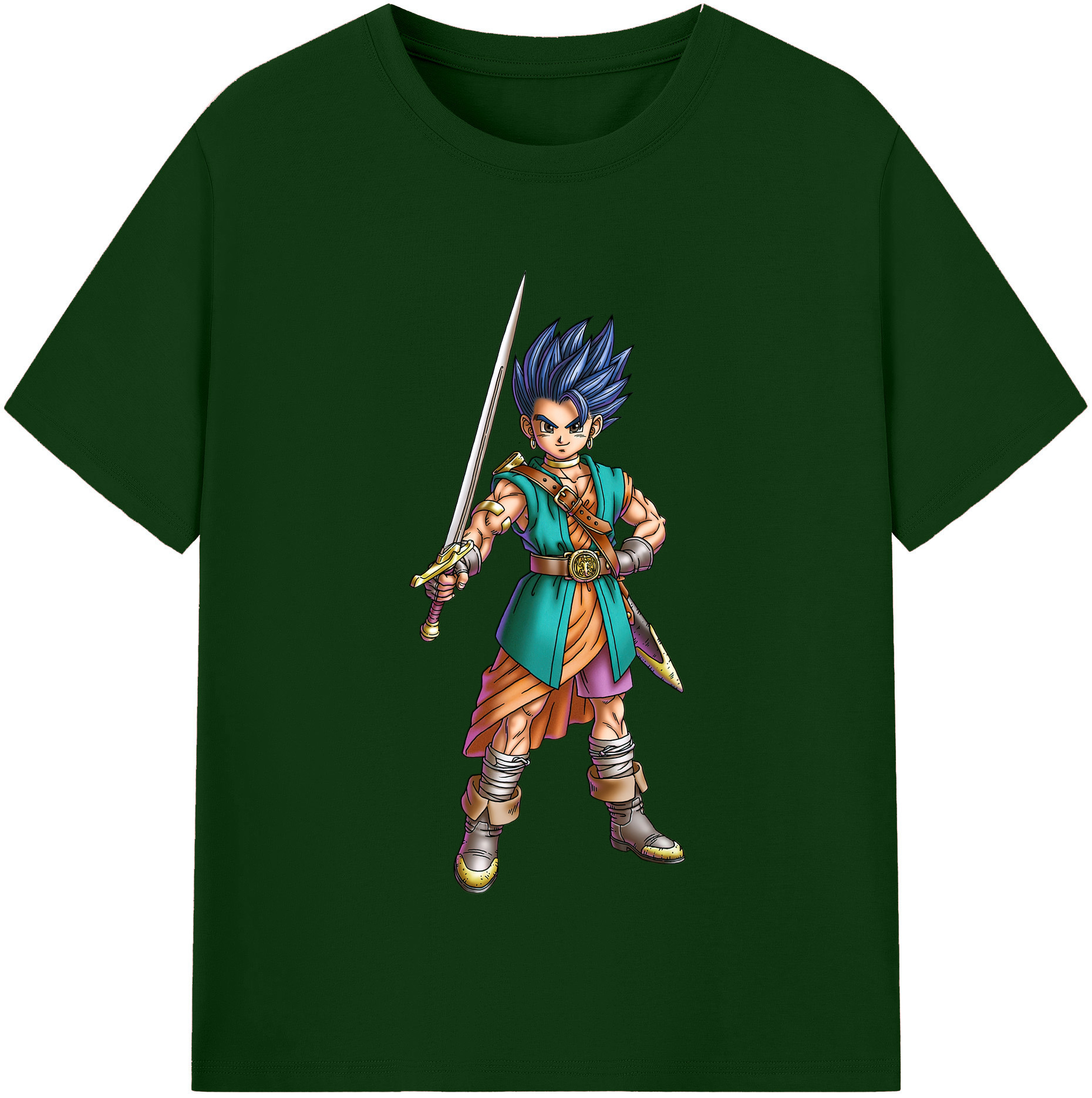 （画像用） ドラゴンクエスト Doragon Kuesuto Dragon Quest 綿100％半袖Tシャツ（フロントプリント）